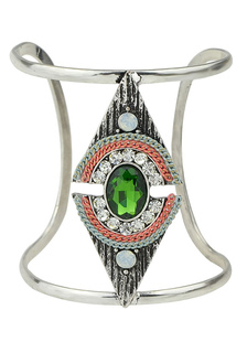 Pierre précieuse verte strass bracelet en alliage déclaration de Bohème Bracelet féminin