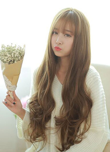 Perruques longues fibre résistant à la chaleur brun bouclés femmes ébouriffés perruques de cheveux a