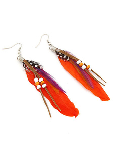 Boucles d’oreilles Bohème alliage parti boucles d’oreilles des femmes en plume