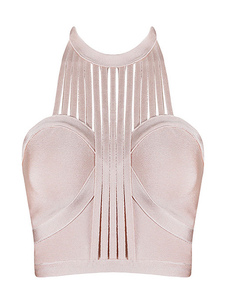 Hauts des femmes découper sans manches courtes Slim Fit Tank Tops