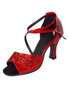 Peep paillettes Ballroom Dance Shoes de haut talon pompes femmes