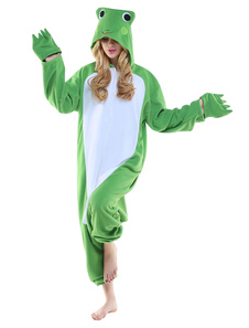 Flanelle Costume Kigurumi grenouille unisexe animaux Onesie Sleepwear
