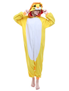 Lion d’or Costume Kigurumi flanelle unisexe animaux Onesie Sleepwear
