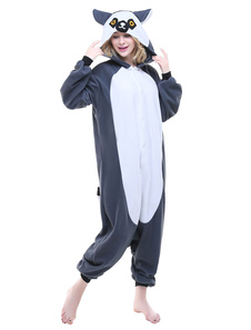 Costume Carnevale Lemure Costume Kigurumi flanella pigiameria Un