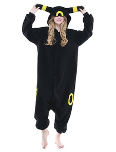 Costume Carnevale Pigiama Kigurumi 2020 Nero Umbreon Tutina Adul