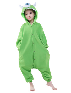 Costume Carnevale Verde flanella occhio animale Onesie pigiameri