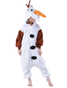 Costume Carnevale Kigurumi costumi bambini bianco pupazzo di nev