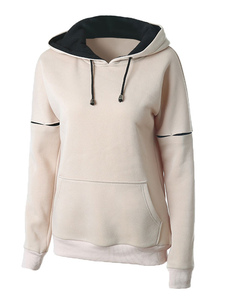 Long Hoodie manches bicolores Hoodie des femmes