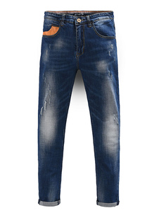 Jeans Street masculine bleu Wear droite Denim Pants
