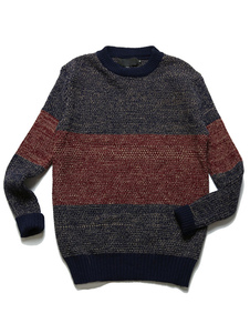 Col chandail manches longues couleur bloc tricots hommes