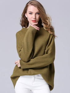 Chandails tricot encolure dégagée pull décontracté chandails des femmes