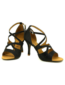 Open Toe Strap de danse de salon chaussures pailleté personnalisé santals de haut talon