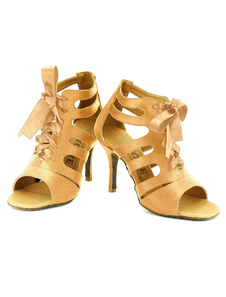 Lacets de danse satin Chaussures femmes personnalisés haut talon Ballroom Shoes