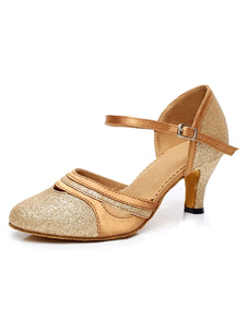 Dance Glitter chaussures cheville sangle d’Orsay Style chaussures à talons hauts Ballroom femmes