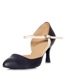 Danse noir Chaussures femmes deux couleurs PU cuir talons hauts Ballroom