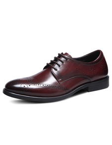 Robe masculine Brogue de vachette Round Toe Shoes