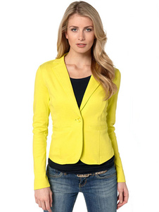Abrégé manches longues poches Slim Fit Blazer costume de la costume veste femme