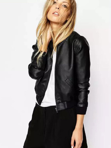 PU cuir veste oversize noir Moto veste femme