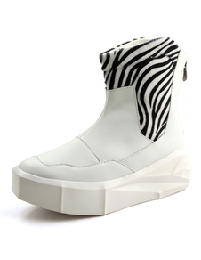 Bottes modernes homme peluche bicolore