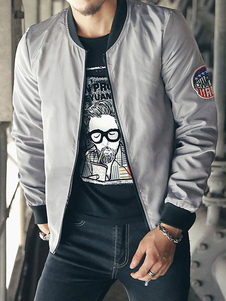 Blouson veste manche longue lettre Varsity imprimé homme