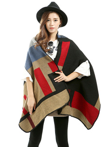 Couverture Poncho avant Cape manteau coutures ouvertes