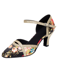 Vintage danse de salon chaussures Floral Print femmes personnalisés haut talon chaussures de danse
