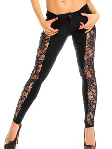 Sexy dentelle Leggings Skinny Pants des femmes pour Clubwear