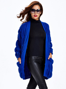 Charmant cardigan jaune unicolore plissé ouverture avant manches longues