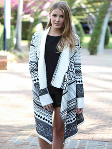 Pinnt Oversize chandail Cowl collier Long Cardigan pour femmes