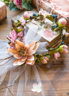 2-tier mariage voile Tulle coupé bord voile nuptiale avec Couronne de fleur