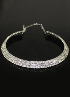 Noces d’argent Collier rond strass bijoux de mariage