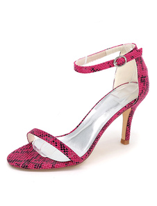 Talon sandales serpent des femmes imprimer Open Toe cheville sangle High Heels