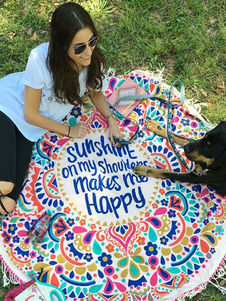 Belle blouse de plage de plage blanche imprimé lettres avec frange rond pour femme