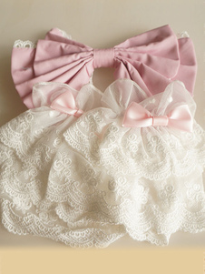 Sweet Lolita bijoux mignon dentelle Bow volants en mousseline de soie cache et serre-tête Bow