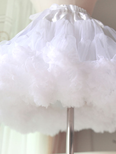 Lolita Robe jupon blanc doux-ligne Tulle jupon volants