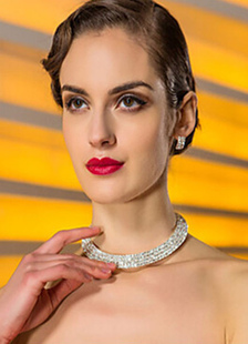 Ensemblede bijoux de soirée rhinestone