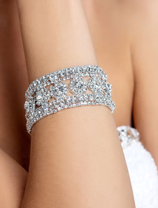 Alliage d’argent strass Bracelet mariée Bracelet de charme de mariage