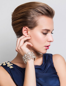 Strass Bracelet or mariage alliage Bracelet de mode nuptiale