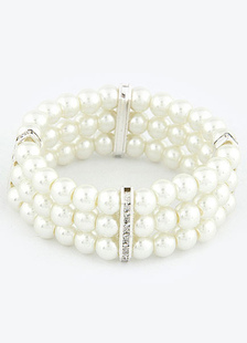 Bracelet pour mariée fausse perle