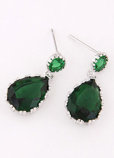 Boucles d'oreilles Boucles d’oreilles pendantes de mariage en cuivre bleu royal Cubic Zirconia Taill