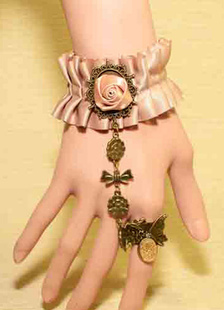 Gothic Lolita Bracelet Dentelle fleurs rose charme Lolita Bracelet Jewery