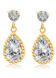 Mariage Drop boucles d’oreilles zircon blanc princesse mariée bijoux