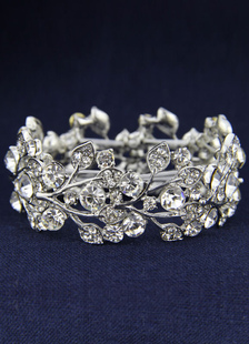 Bijoux de mariage Bracelet strass feuille Floral