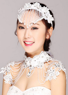 Épaule mariée collier chaînes strass alliage déclaration mariée collier