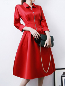 Énigmatique manteau d'hiver femme en polyester unicolore plissé convenable col large