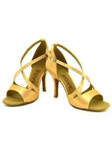 Danse de chaussures haut talon femmes Cross avant boucle sangle réglable Ballroom Shoes