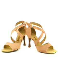 Danse chaussures de haut talon boucle des femmes Croix avant Open Toe Ballroom Shoes