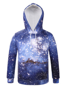 Pullover Hoodie étoiles hommes imprimées Tops Casual manches longues