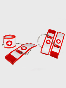 Halloween sexe Toys infirmière Costume Croix Bondage retenue poignets ensemble en 4 morceaux