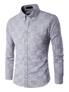 Chemise casual en coton manches longues
